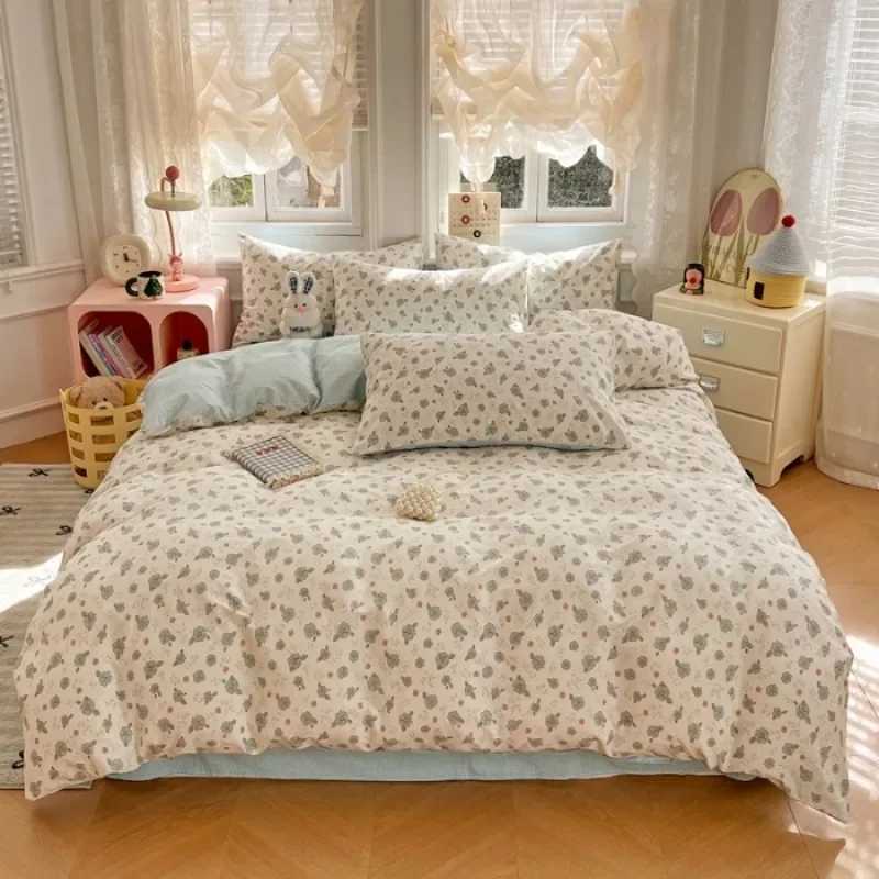 2025 new spring and summer quilt cover three-piece skin-friendly grinding 13070 high-count cotton four-piece bedding Y250819