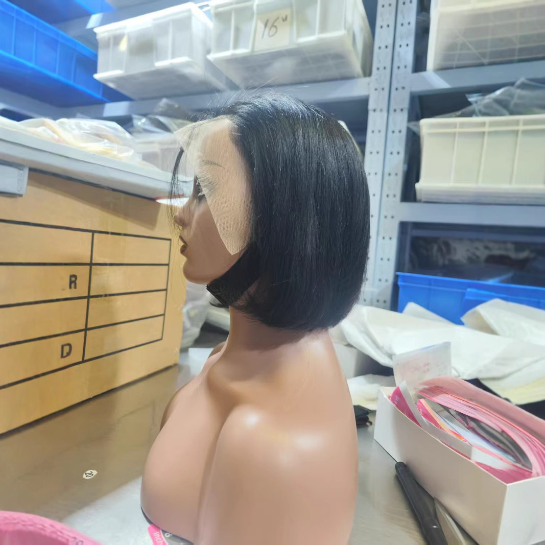 10A 100% real hair 13*4 Large Lace Bob Real Human Hair Wig