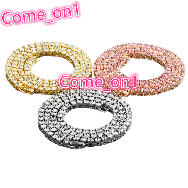 18K Gold 5mm Tennis Chain Jewellery Diamond Choker Iced Out Hip Hop Chains Bling Jewelry Gold Silver Tennis Chain