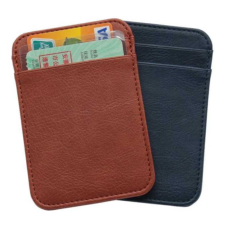 Fashion Double Sided Ultra-thin Card Holder Bank Credit ID Cards Pouch Case Wallet Organizer Thin Business Bank Card Package Z250725