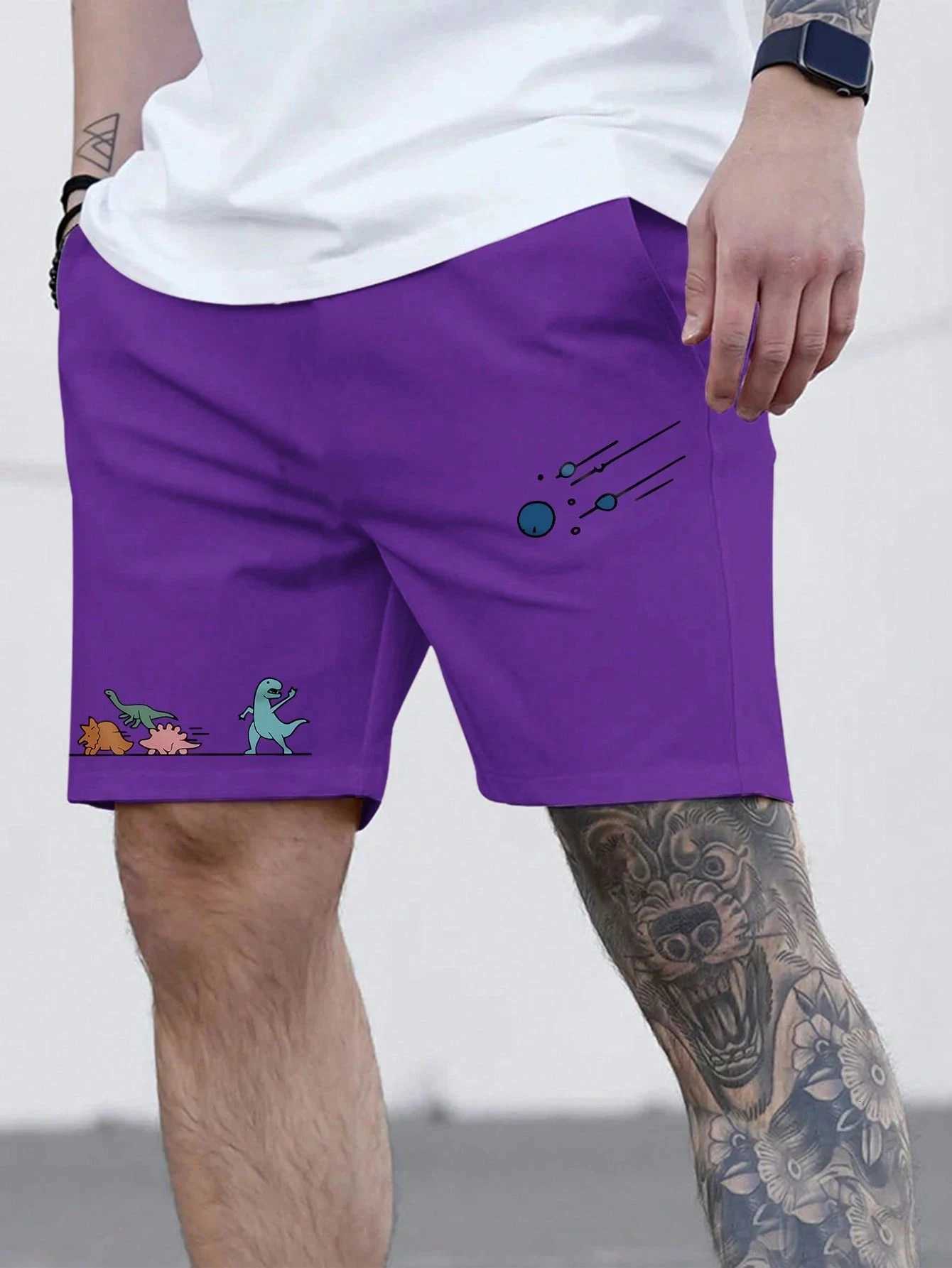 Mens Beach Shorts Loose Quick Drying Drawstring Shorts Beach Vacation Style Swimming Shorts Outdoor Sports And Fitness Shorts W250724