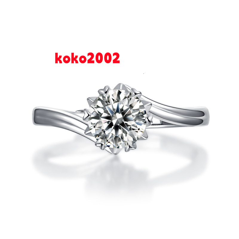 S925 Silver Moissanite Snowflake Adjustable Proposal Ring Advanced Luxury Genre Moissanite Rings