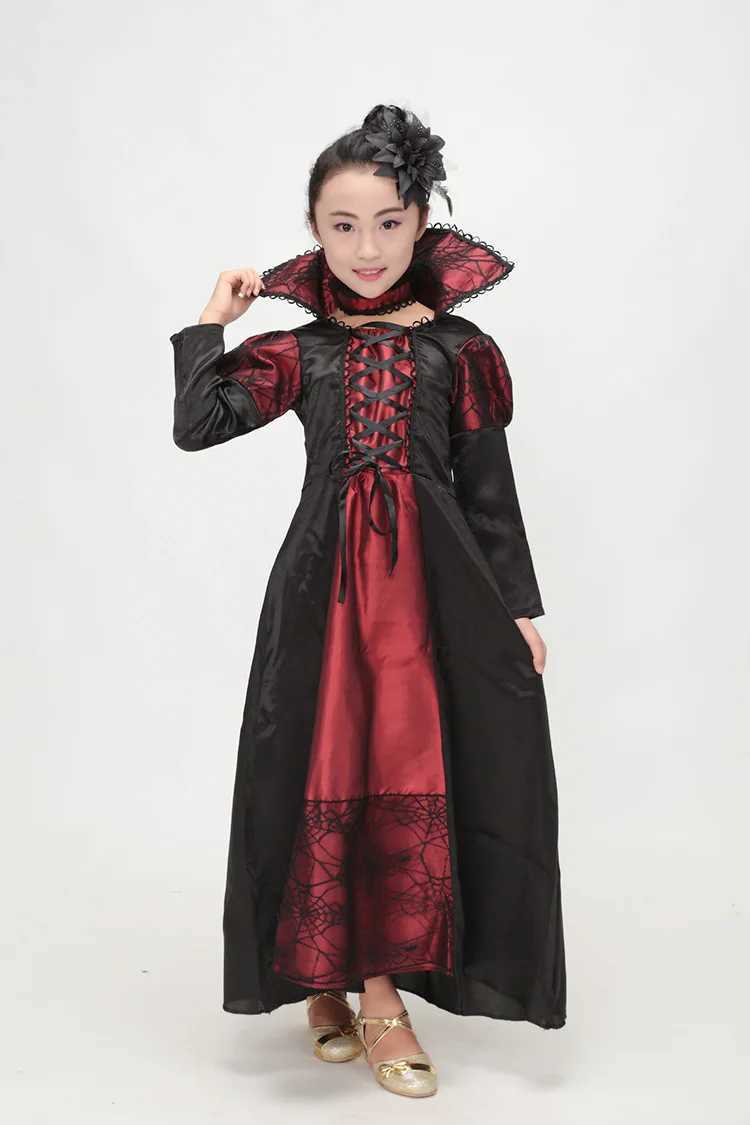 Gothic Vampire Costume for Baby Girls Halloween Princess Par Clothes Kids Cosplay Dress Children Masquerade Devil Ghost Outfit Z250725