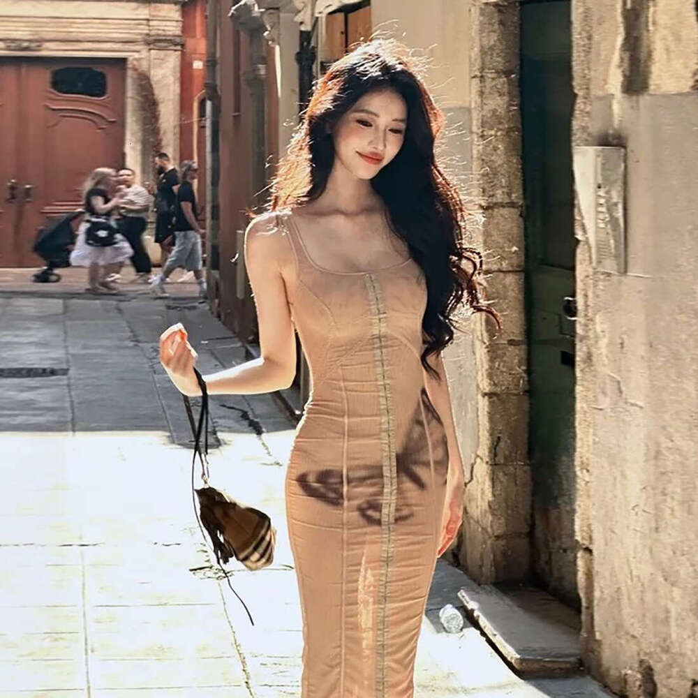 2025 Summer New Elegant Fashion Waist-Cinching Slim Pure Desire Butterfly Print Slimming Dress for Women 72b