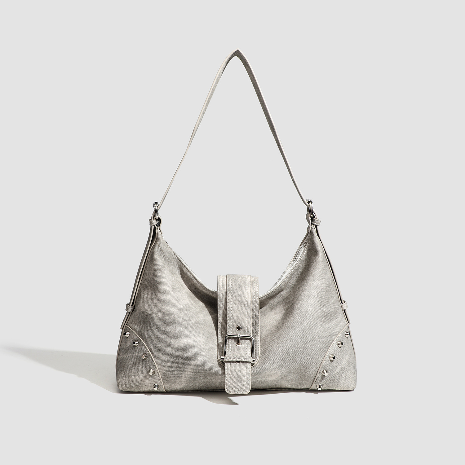 2025 autumn new spicy girl rivet handbag niche design versatile trend retro armpit bag women's shoulder bag designer bag