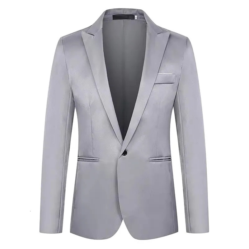 Arrival Men Blazer Fashion Suit Slim Fit Blazers Male Jacket Business Casual Solid Color Long Sleeve 250725