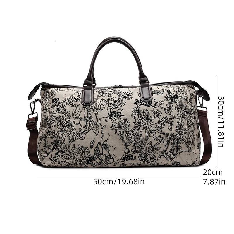 Short Distance Travel Duffel Bag Women Lightweight Fiess Carry On Lage Bags Outdoor Hiking Shopping Handbag Retro Schoolbag