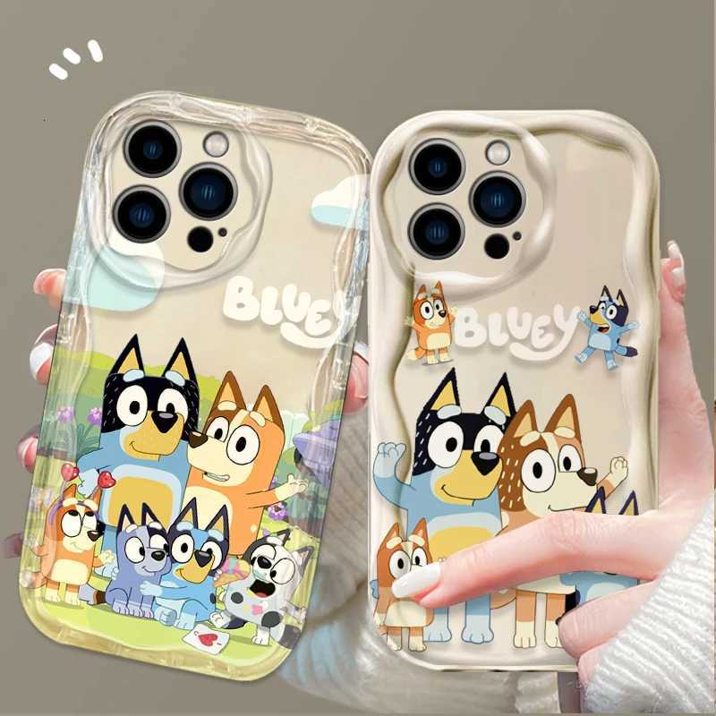 3D Clear Phone Case for iPhone 16 16E 15 14 13 12 11 Pro XS X S Max XR SE 2020 SE4 7 8 Silicone Cover with Cute B-Blueys Dog Design R250724
