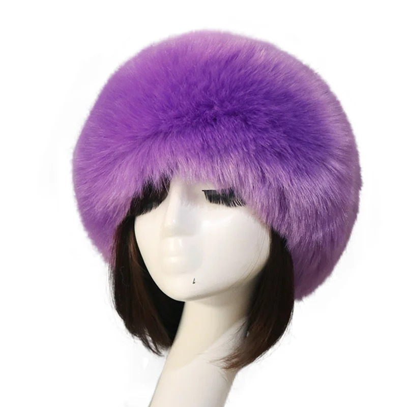 Womens Winter Artificial Fur Russian Ushanka Hat Thick Warm Balaclava Caps Earflap Faux Fox Beanies For Ladies Outdoor Hats 250724