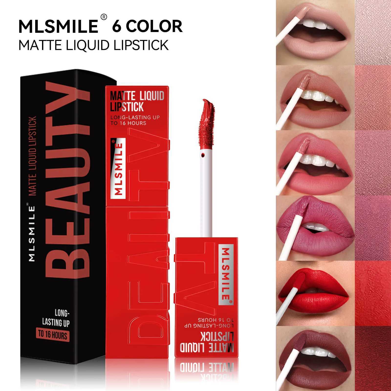 MLSMILE 6-color matte velvet matte non-stick cup lip glaze color development and long-lasting non-color loss lip glossXJ250724