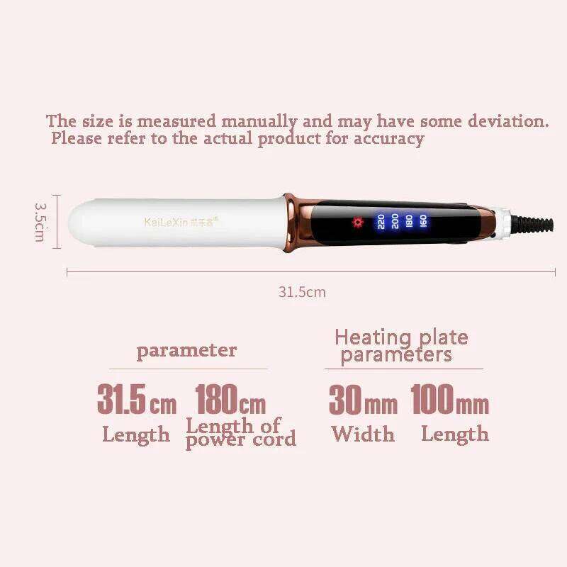 4 Gears Adjustable Temperature 2in1 Professional Flat Iron Straightener Fast Warm-up Styling Tool for Wet or Dry Hair