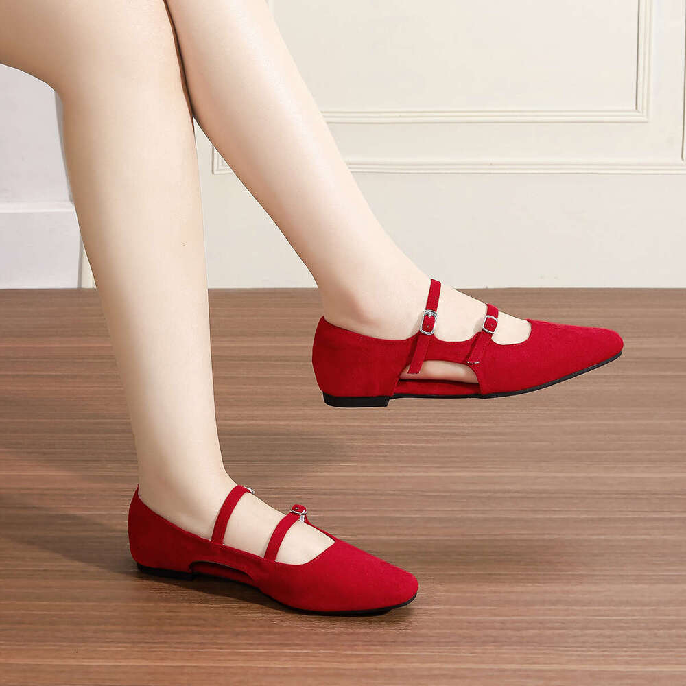 2025 New Side Hollow Flat Summer Outdoor Wear High-end Double Row Single Strap Soft Sole Casual Shoes for Women Elegant