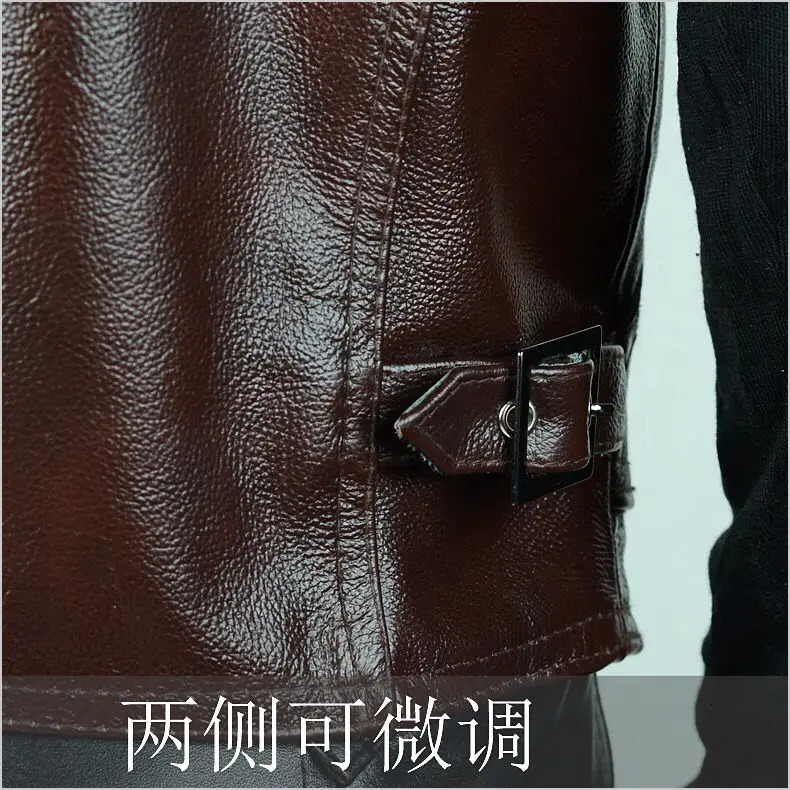 Arrival Cowhide Genuine Leather Vest Motorcycle Mens Slim Fit Real Brown Cow Waistcoat Bikers Size L8XL jacket 250725