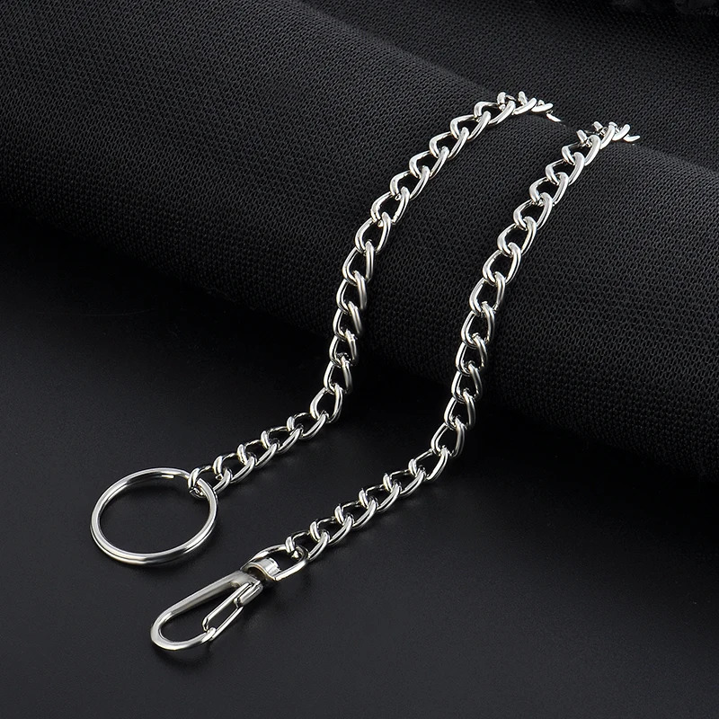 High Quality 23cm Long Metal Keyring Keychain Chain Hipster Pant Jean Key Wallet Belt Ring Clip Mens HipHop Jewelry 250722