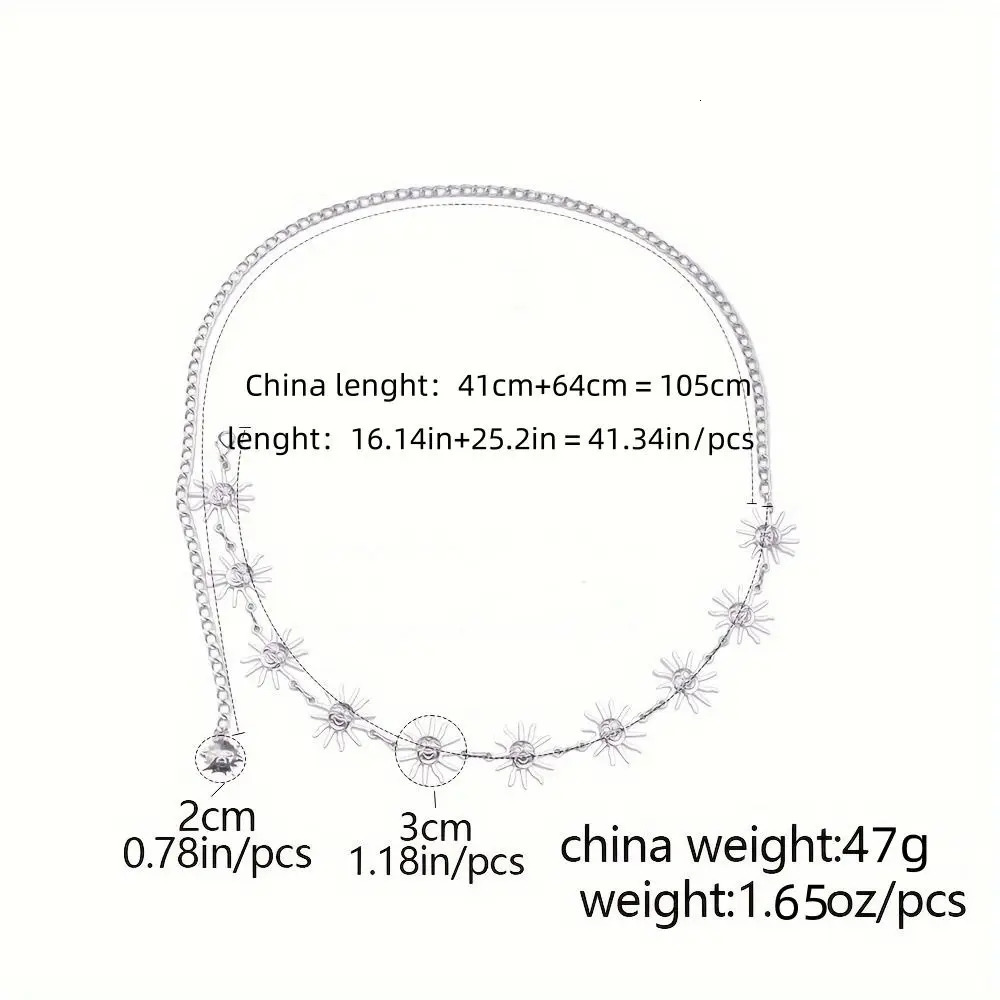 Fashion Sun Moon Stars Tassels Punk Waist Chain Vintage Hip Hop Alloy Waistband Retro Dress Cummerbands For Women 250722