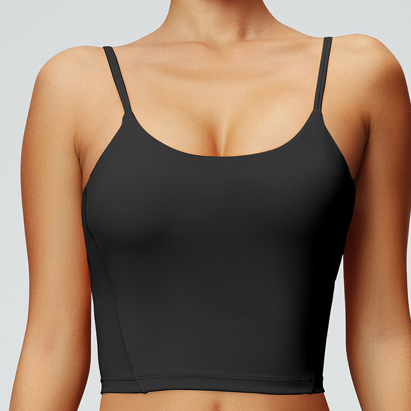 New Yoga Fitness Women's Yoga Top with Thin Straps, Tank Top, Quick-Dry Underwear, Sports Bra for Fitness and Exercise