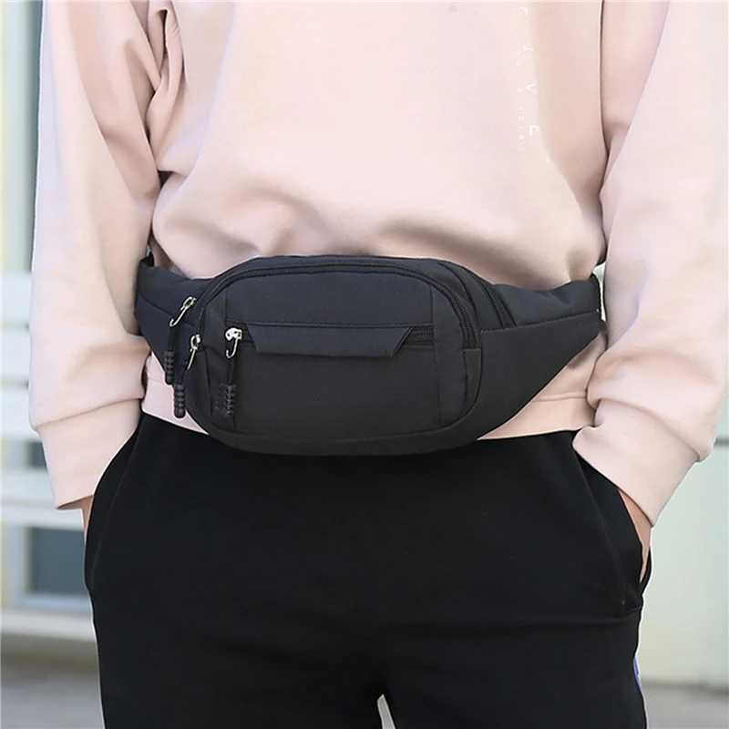 Unisex Waist Fanny Bag Men Breast Package Waterproof Outdoor Sports Bag Canvas Pouch Waist Bag Fanny Pouch Crossbody Banana Bag Y250724