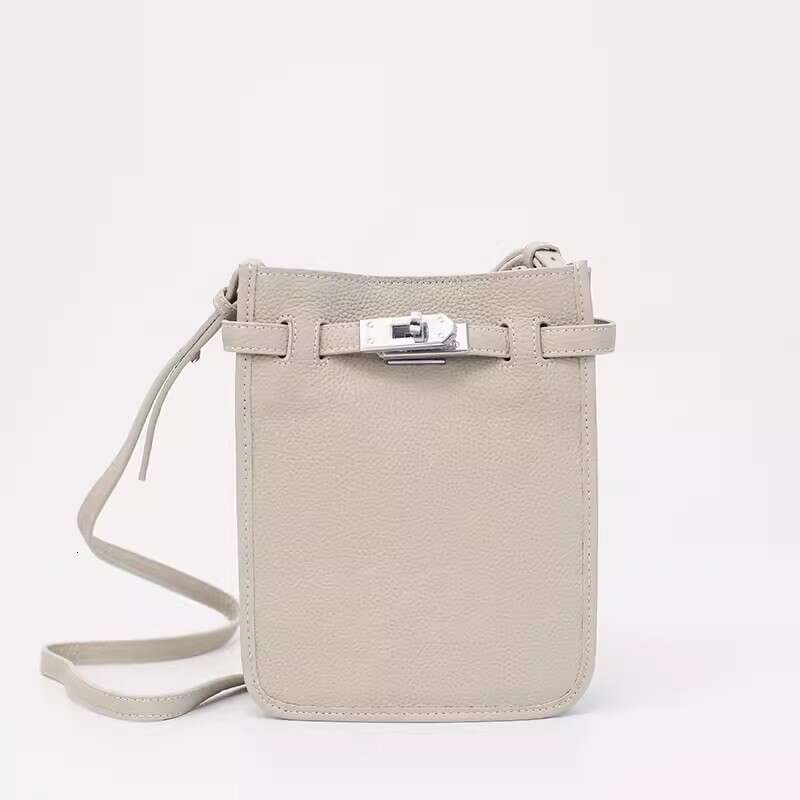 High-end Exquisite Genuine Leather Women's Spring Summer Crossbody Small Phone Top Layer Cowhide Simple Casual Versatile Shoulder Bag
