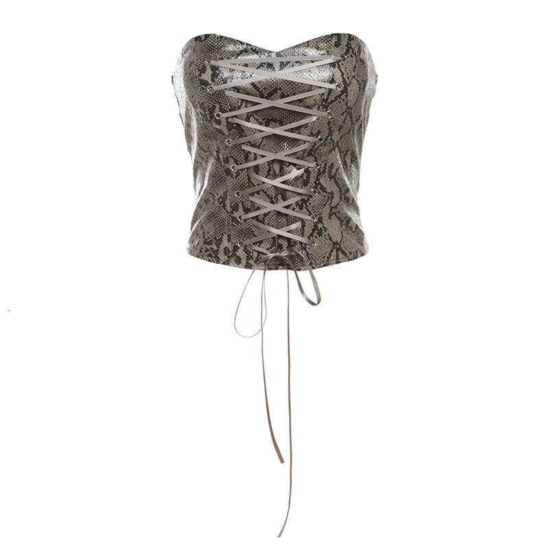 2024 Spring New Women's Solid Color Slim Street Fashion Off-Shoulder Tube Top Waist Cincher Vest 5b4