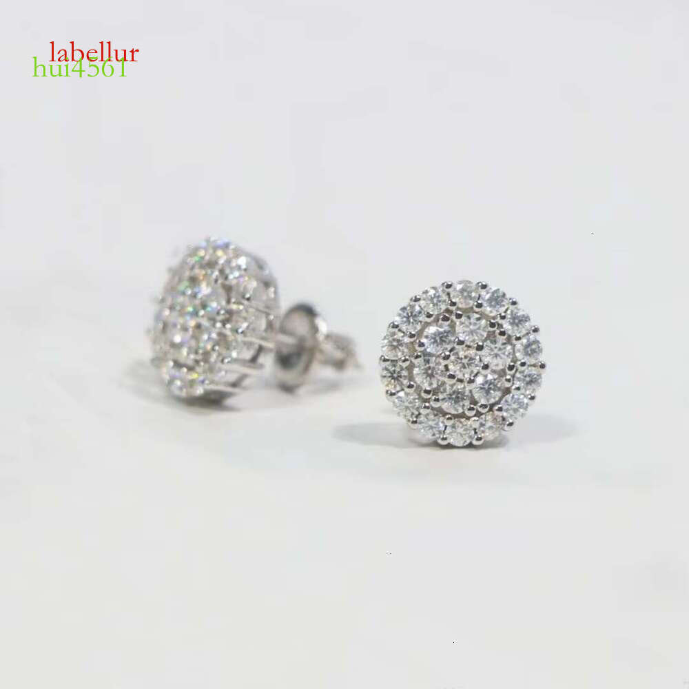Flower cluster shaped stud screw back elegant chilled with pyroxene pure sier earrings