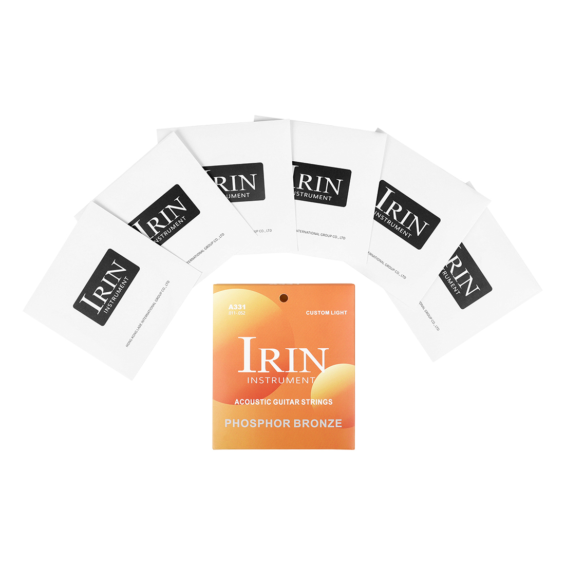 IRIN A331 Folk Guitar String Imported Hexagonal Alloy+Phosphorus Copper Coated Gold String Beads (PVD Coated) Classical guitar strings