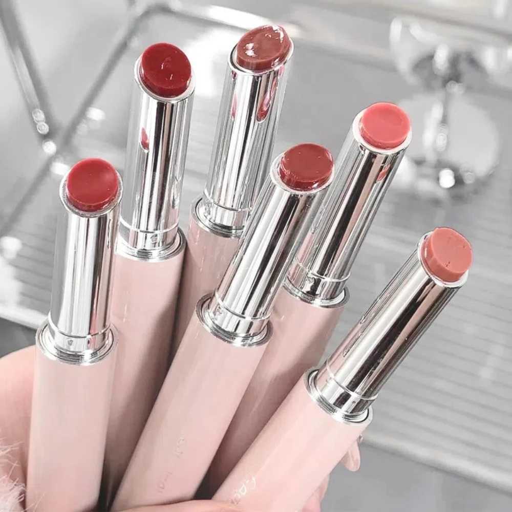 Jelly Solid Lip Gloss Cute Hydrating Mirror Red Brown Lipstick Clear Moisturizing Lips Tint Nature Nude Lip Makeup CosmeticsXJ250724