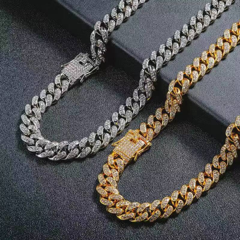 Wholesale Price Hip Hop Jewelry Cuban Necklace Moissanite Diamond Cuban Bracelet Custom 925 Sterling Silver Cuban Link Chain