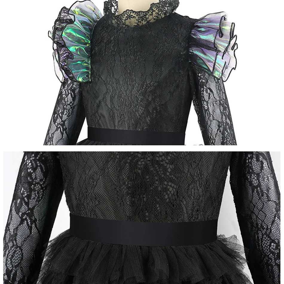 Wicked Elphaba Dress Halloween Witch Performance Costume Girl Evil New Movie Role Playing Outfits Kids Black Dress Z250725