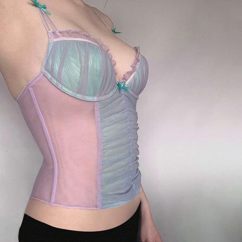2025 Spring New Women's Solid Color Slim Fit Street Fashion Sleeveless Backless Tank Top e2e