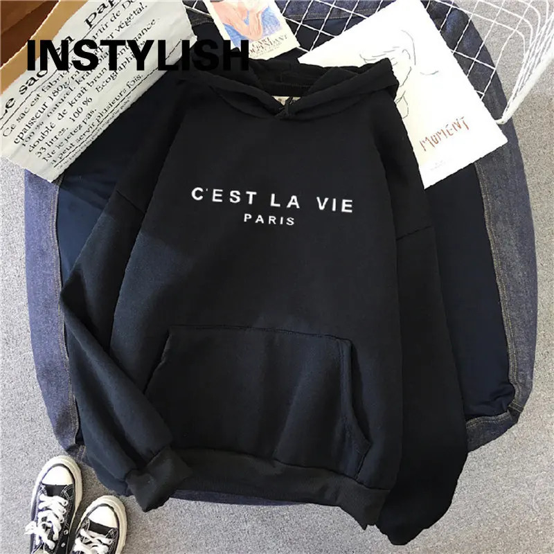 Women Casual Print Loose Hoodies Spring Long Sleeve Hooded Sweatshirt Harajuku Simple Tops Lazy Style Pullover 2023 Streetwear 250725