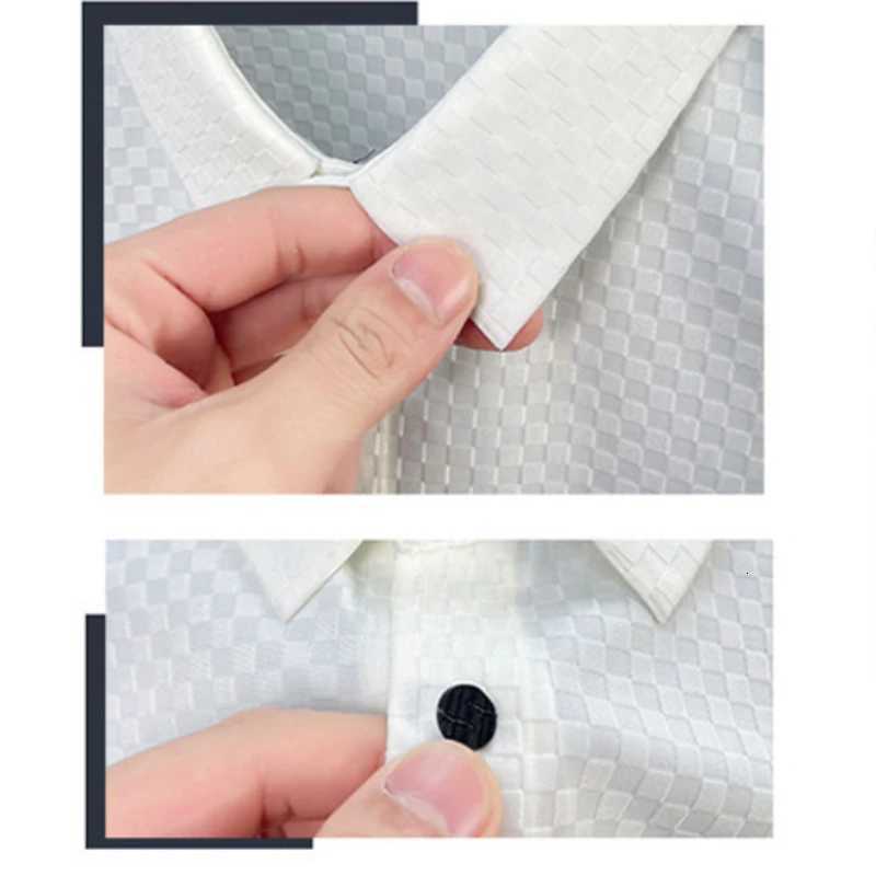 Seamless Polo Shirt - Short Sleeve Ice Silk Feel Nordic Style Soft Comfortable Summer Wear Mens Golf Shirt XJ250804