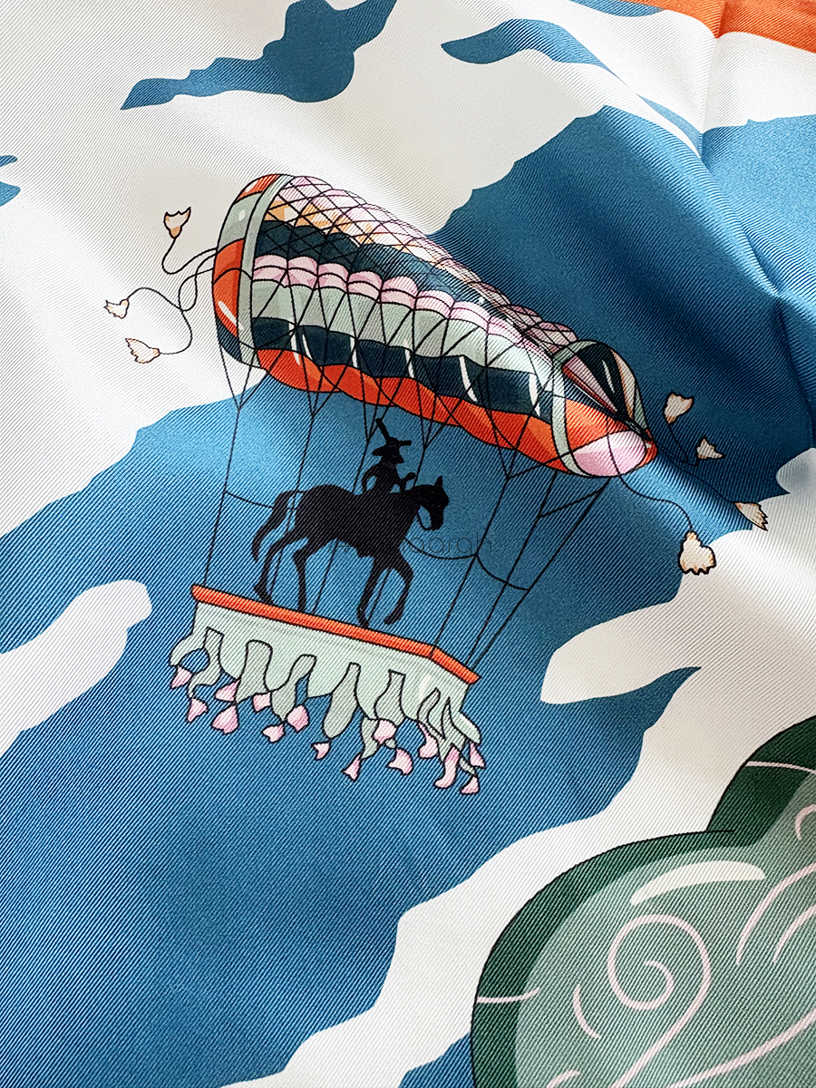 Horse Print Scarf 90cm Silk Mulberry Square Shawls Hem Rolled Scarfs Bag Bandana Twill Neck Hair Scarves Clothing Accessories