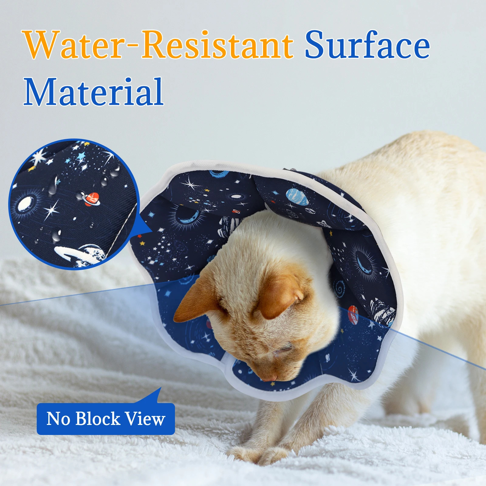 A Elizabethan collar stylish and high-value cartoon printed pet protective cover dog protective cover cat anti-licking st 250716