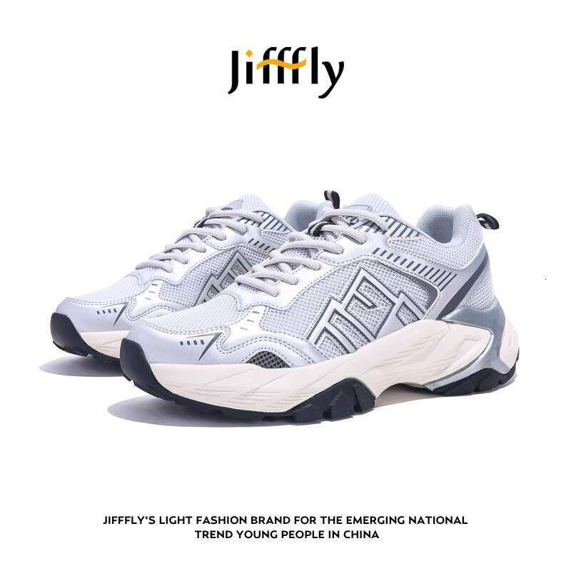 Jifffly Sier Dad Sneakers Women 2025 New Summer Style Versatile Thick-Soled Height-Increasing Sports Shoes for Men