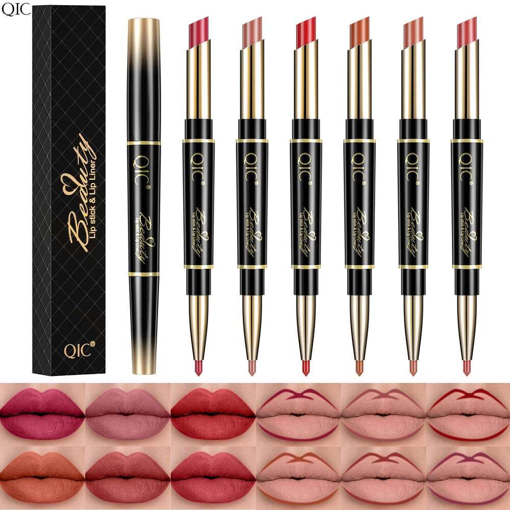 2 IN 1 Lip Liner Waterproof Matte Lipstick Pencil Sexy Red Long Lasting Lipliner Makeup Cosmetics X250725