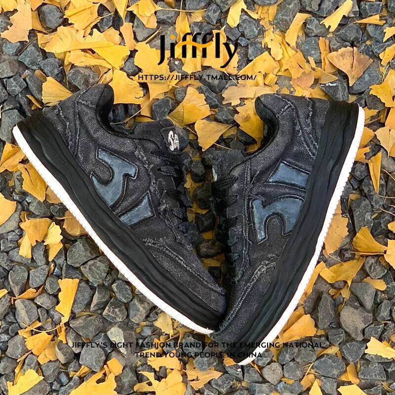 Retro Jifffly Denim-Look Shoes with Airy Fabric & Durable Outsole for Both Genders JFY870