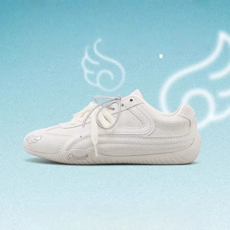 2025 Spring Summer New Lace Flat German Training Shoes for Women Korean Version Versatile Casual Lightweight Sports Forrest Gump Sneakers ddmythur