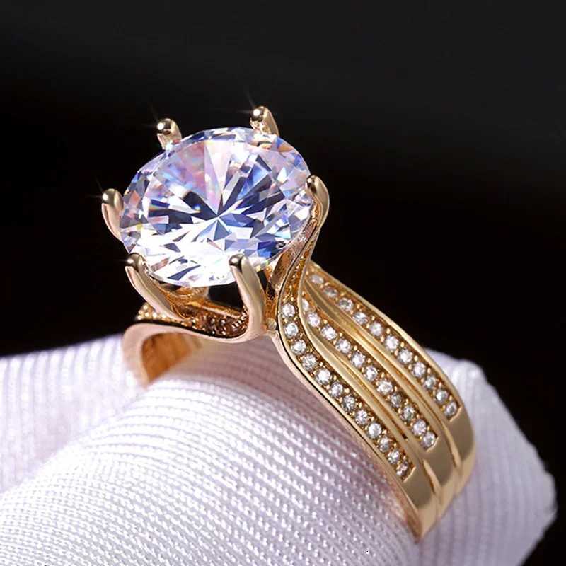 Gorgeous playing cards zirconia bridal wedding ring golden engagement party exciting womens jewelry Anillos De Mujer W250417