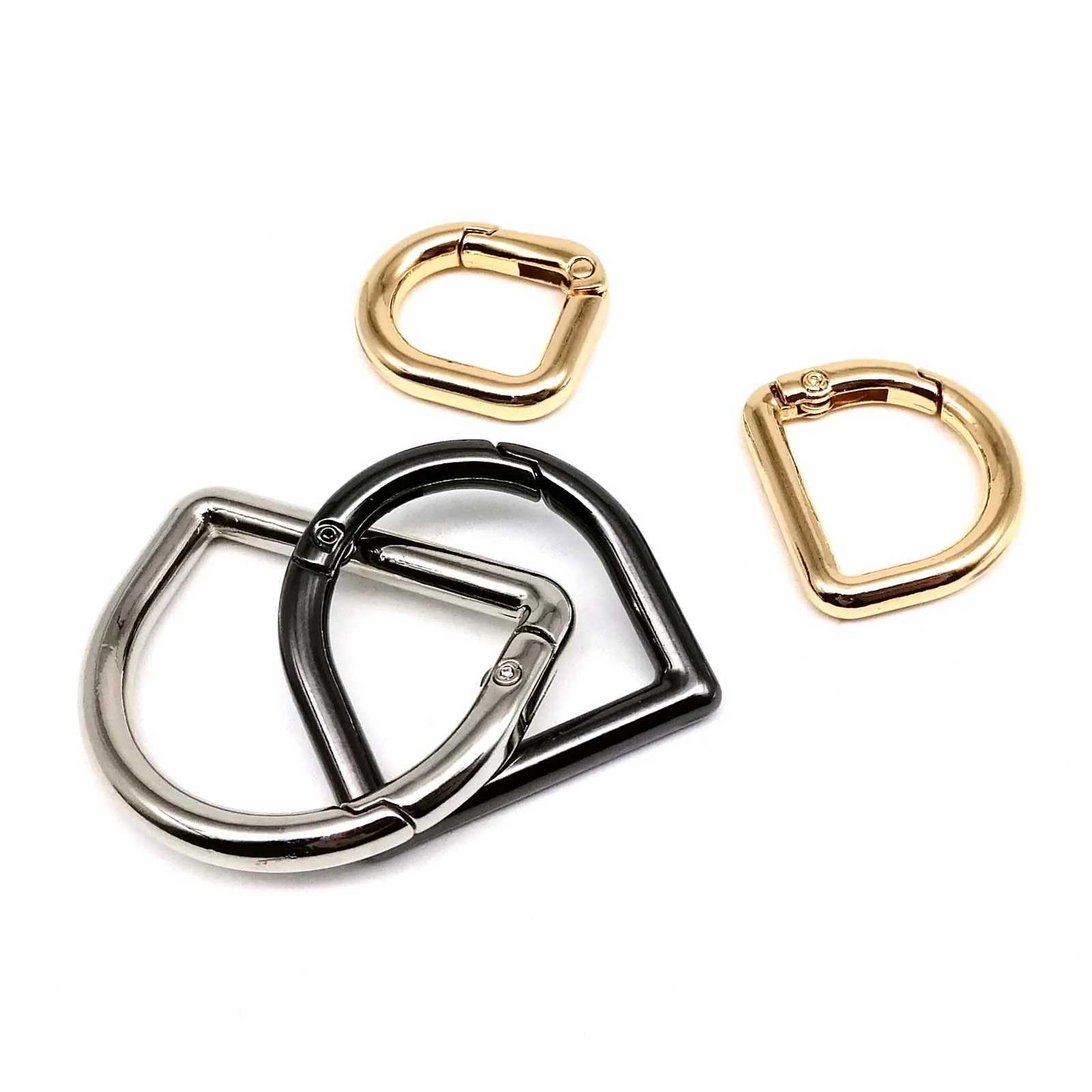 d Shape Type Spring Ring Openable Leather Bag Handbag Strap Buckle Connect Keyring Pendant Dog Chain Snap Clasp Clip Carabiner 250715