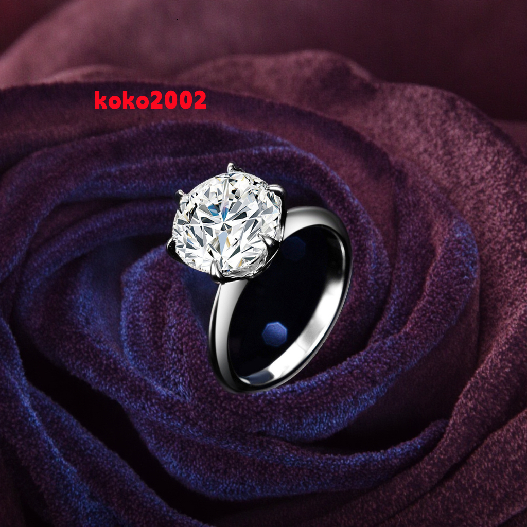 Custom 10ct Moissanite Ring Round Cut VVS S925 Sterling Silver Gold Plated Ring Moissanite Engagement Ring