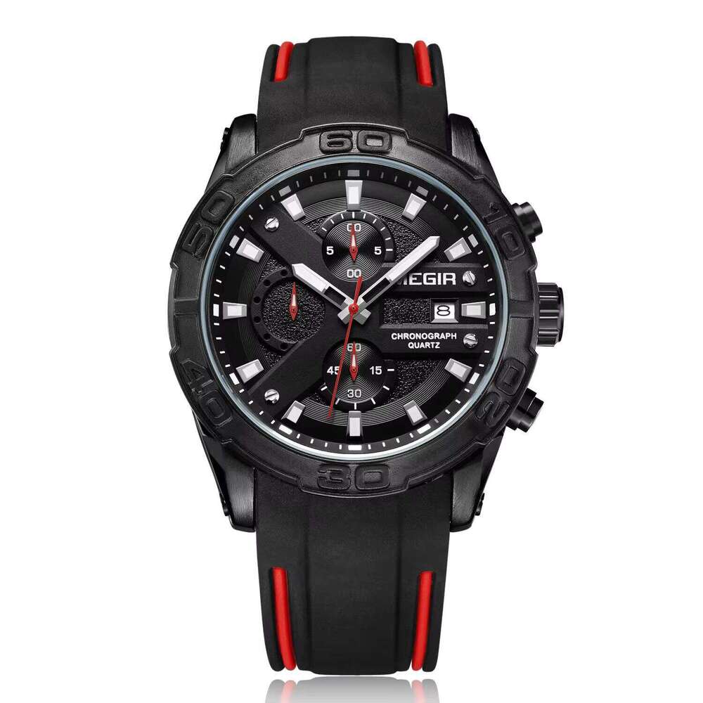 MEGIR Men's Sports Chronograph Watch - Silicone Strap, Waterproof, Luminous, 46mm - Bulk Wholesale Watch