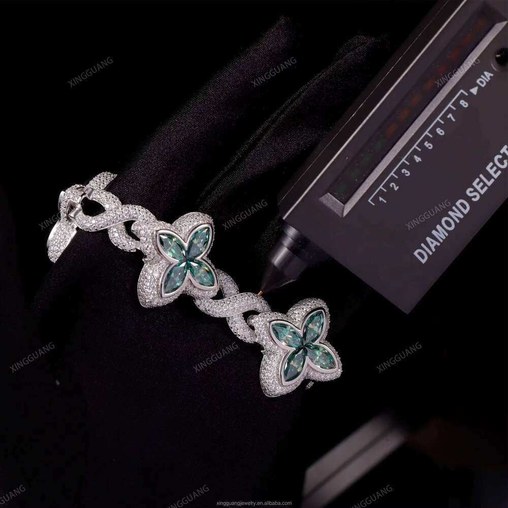 XingGuang Sier Green Pass Test Multicolor VVS Moissanite Dia Personalized Jewelry Bracelet