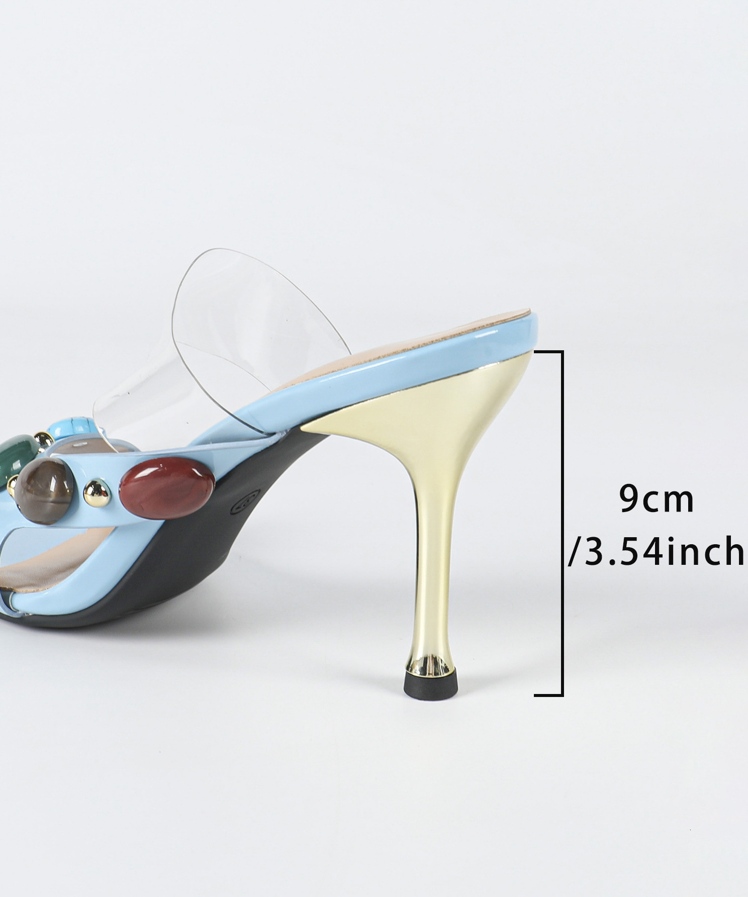 Designer sandals Pointed Toe Roman Bead Stiletto Heel Front Cover Hollow Fashion High Heels