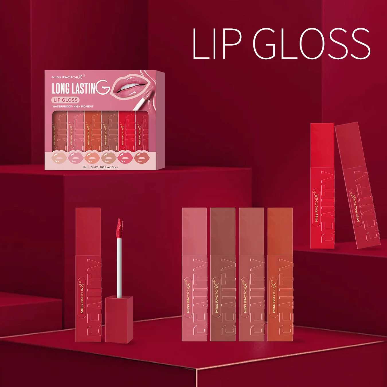 6pcs Lip Gloss Set - Long lasting Moisturizing Colored Lip Oil - Suitable for All Skin Types Perfect Gift for WomenXJ250724