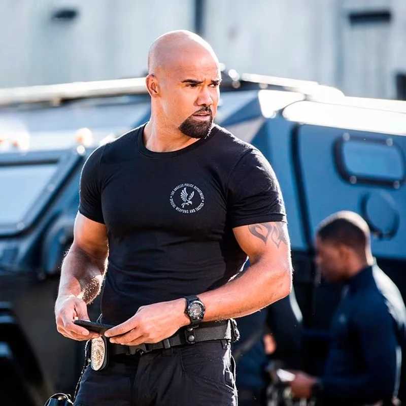 2025 New Summer High Quality Mens and Womens T-shirts LAPD SWA.T Special War Tactical Team Physical Fitness Pure Cotton Y250724