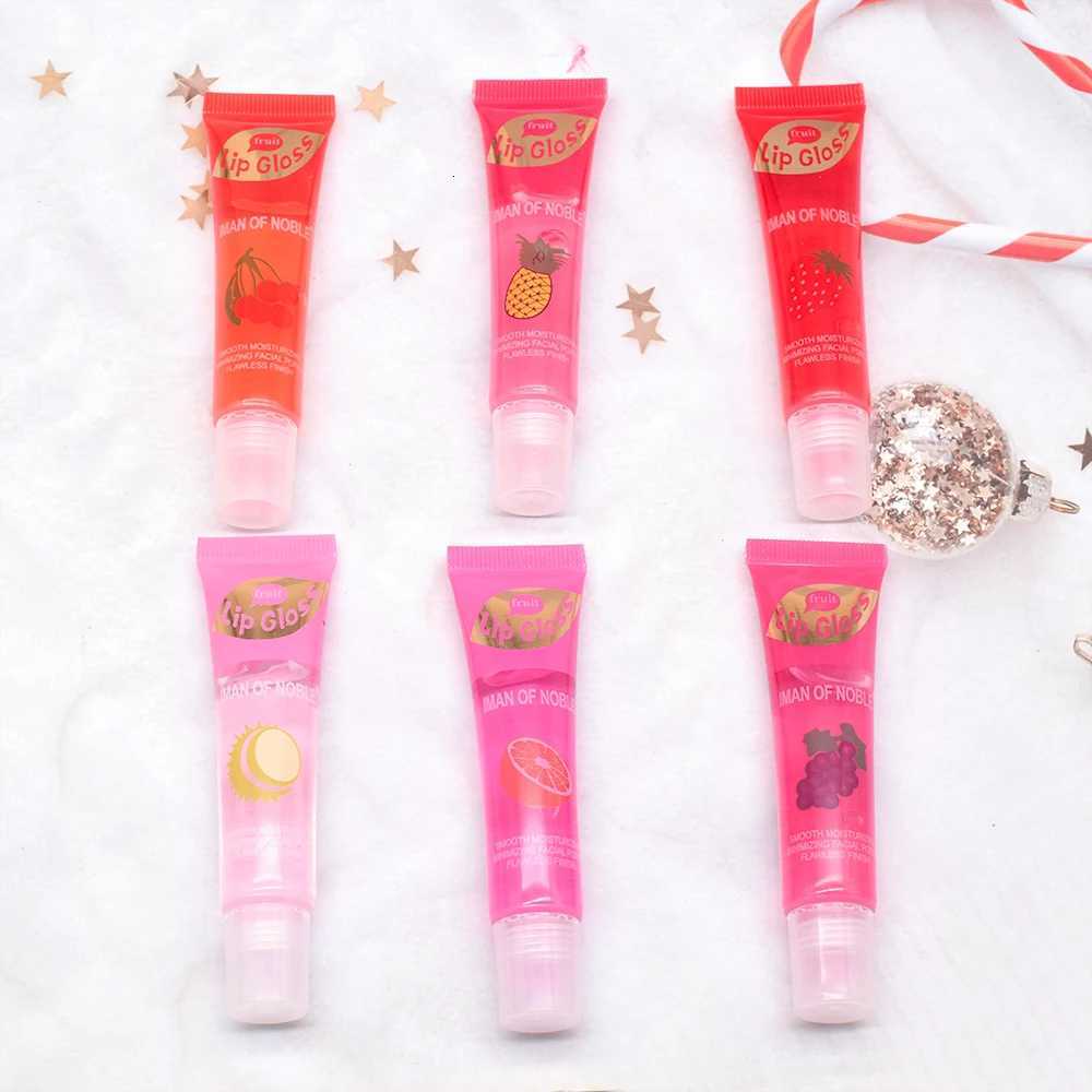 6pcs/set Moisturizing Clear Lip Gloss Pineapple strawberry grapes Translucent Plumping Lip Oils Gift SetXJ250724