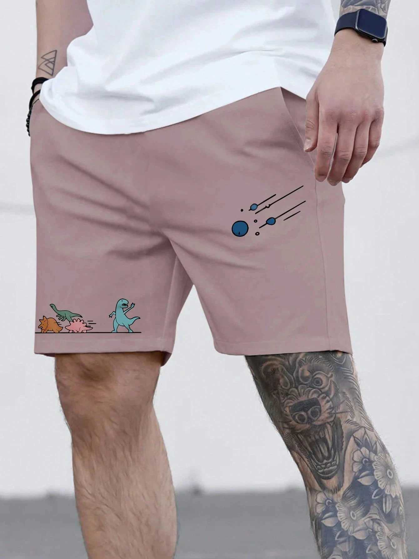 Mens Beach Shorts Loose Quick Drying Drawstring Shorts Beach Vacation Style Swimming Shorts Outdoor Sports And Fitness Shorts W250724