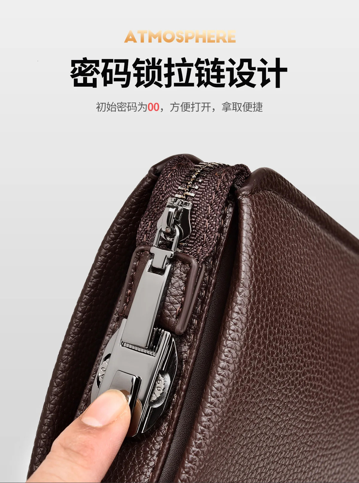 Arrival Mens Clutch High-Quality Business Solid Color Purse for Men handbags mens bag men wallet bolsos hombre clutch sac 250723