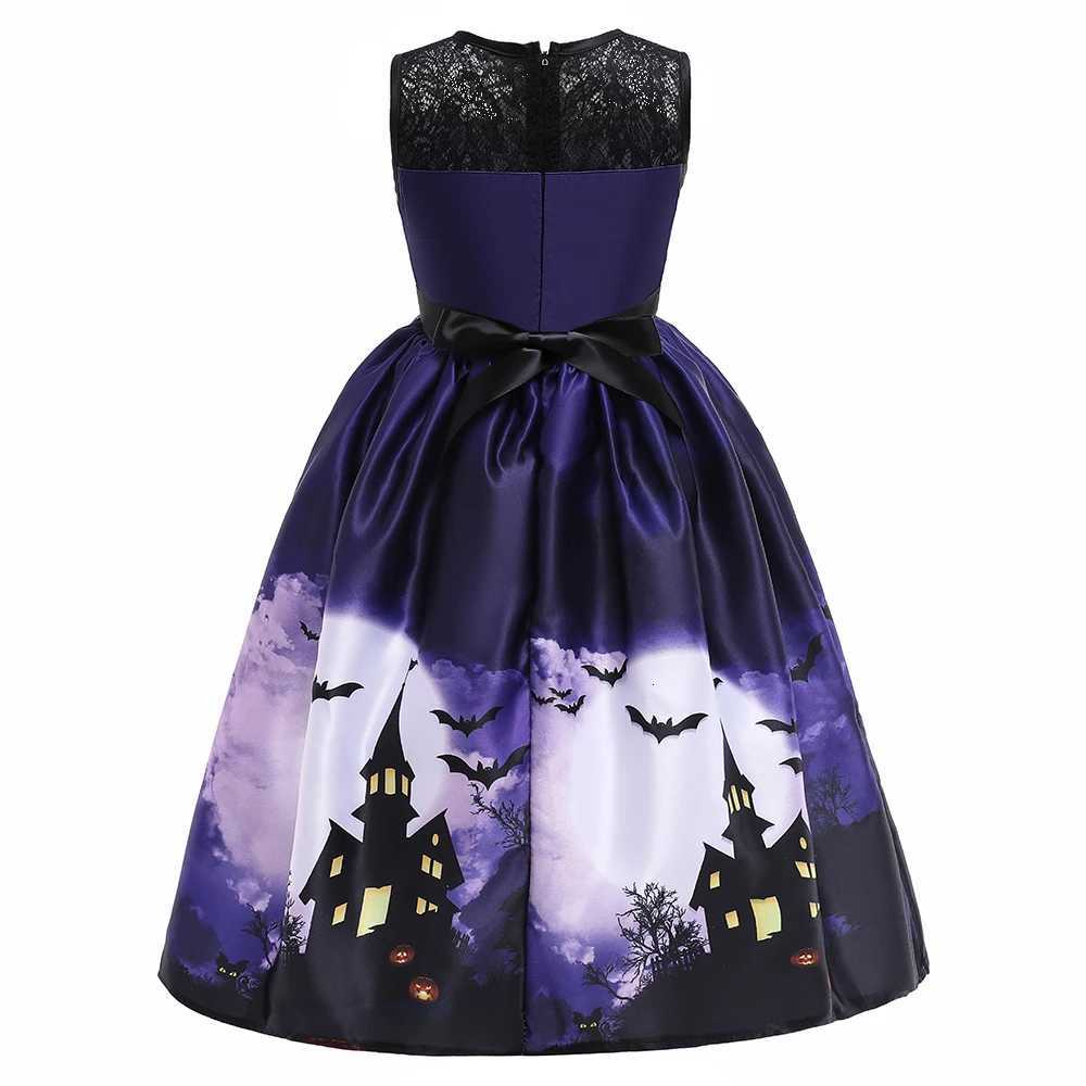 Black Halloween Costume For Kid Witch Cosplay Bat Princess Ghost Dress Fancy Carnival Par Vampire Dress Long Children Costumes Z250725