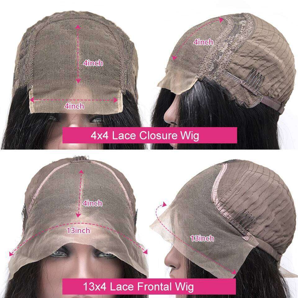 Brazilian Deep Wave Bob 13X4 Lace Frontal Human Natural Hairline Remy Short Curly Closure Wig Preplucked Baby Hair